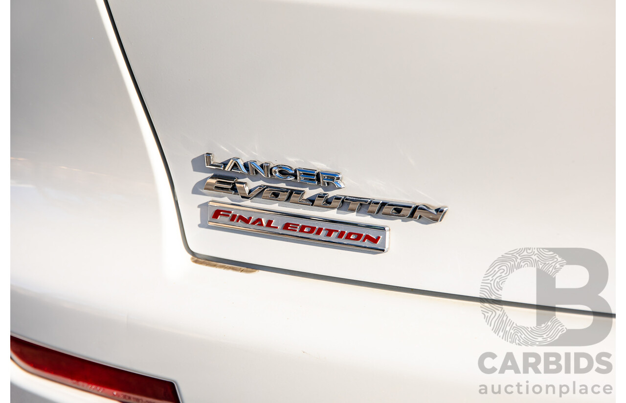 09/2021 Mitsubishi Lancer Evolution Final Edition (AWD) CJ MY15 4d Sedan White Turbo 2.0L