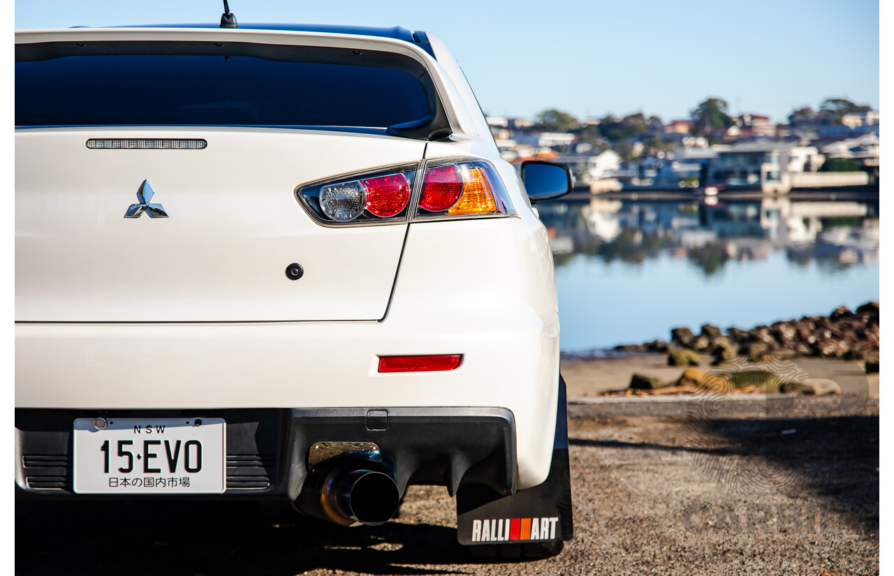 09/2021 Mitsubishi Lancer Evolution Final Edition (AWD) CJ MY15 4d Sedan White Turbo 2.0L
