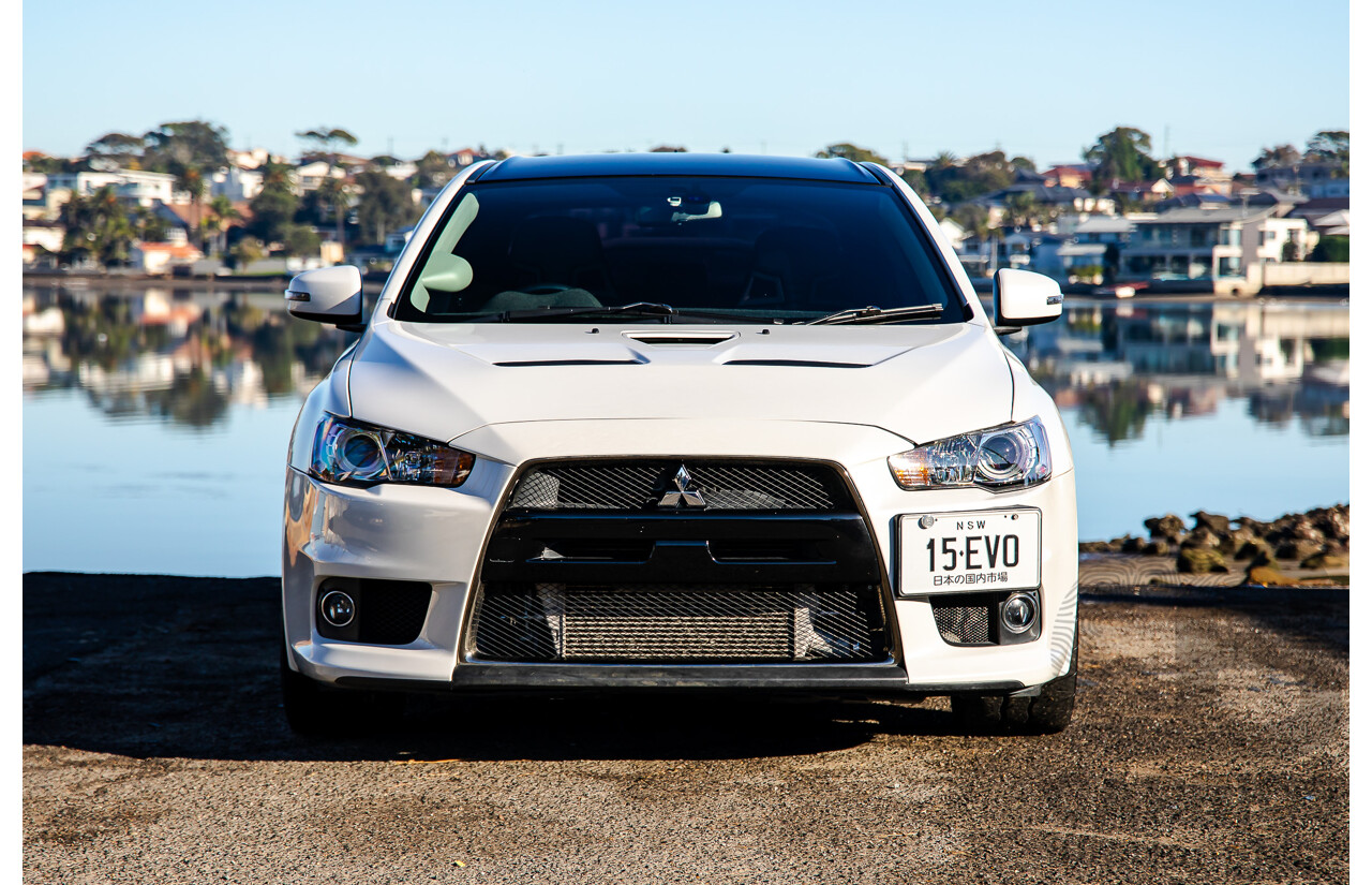 09/2021 Mitsubishi Lancer Evolution Final Edition (AWD) CJ MY15 4d Sedan White Turbo 2.0L