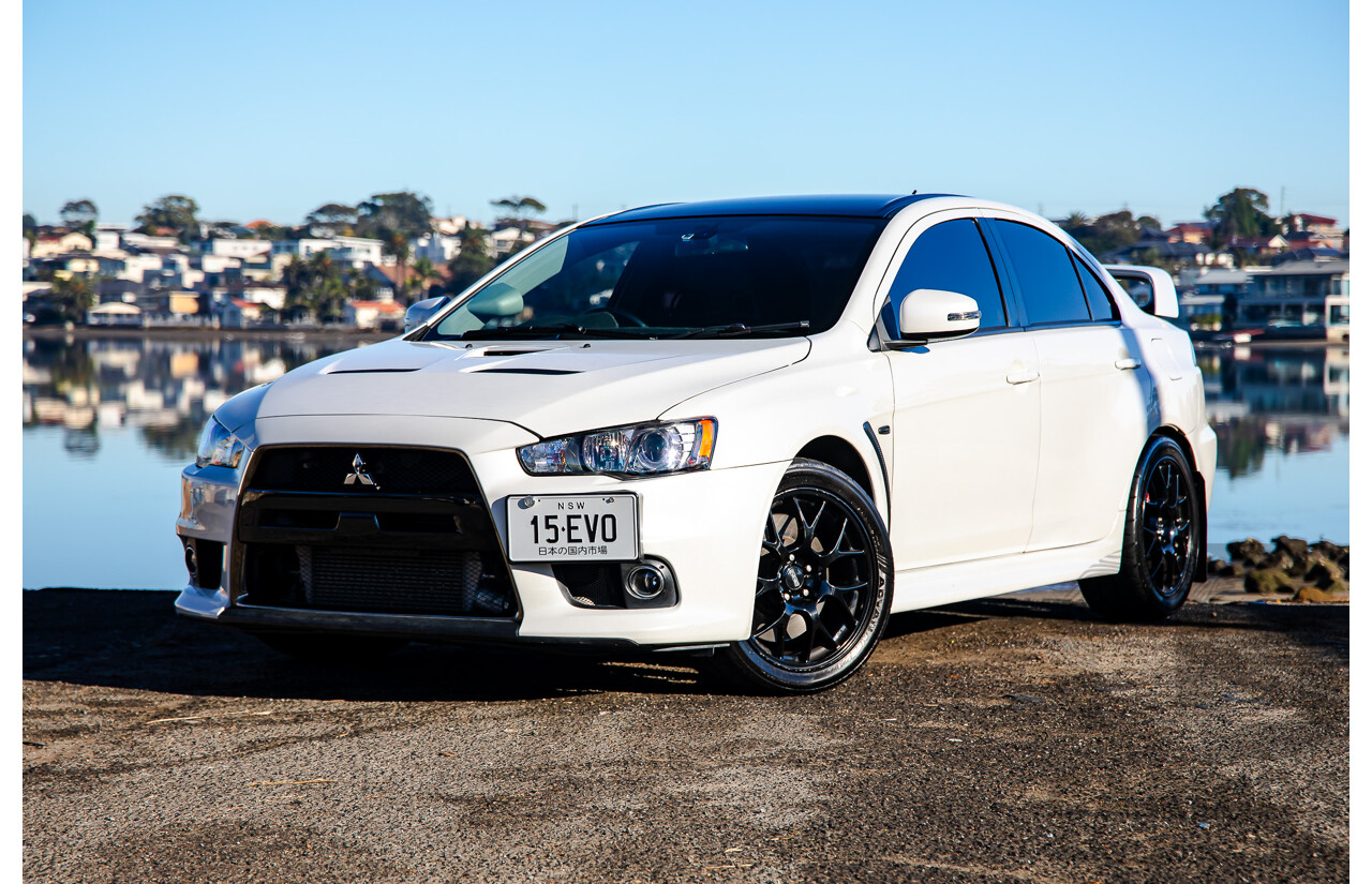 09/2021 Mitsubishi Lancer Evolution Final Edition (AWD) CJ MY15 4d Sedan White Turbo 2.0L