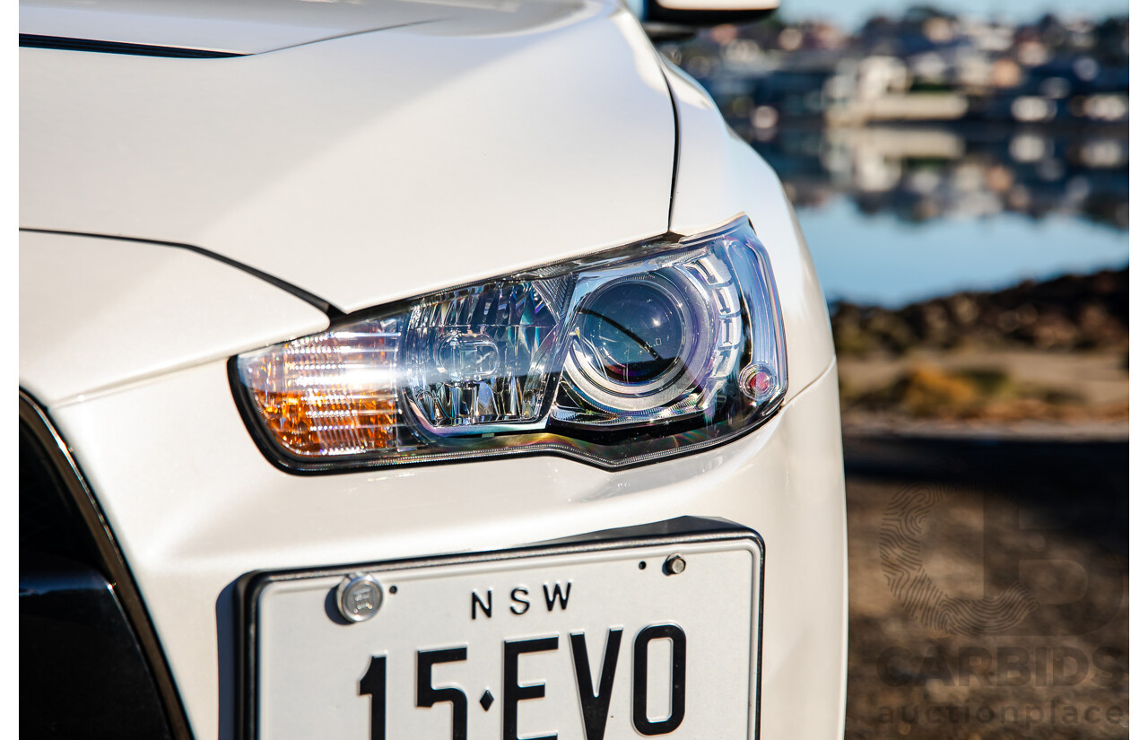 09/2021 Mitsubishi Lancer Evolution Final Edition (AWD) CJ MY15 4d Sedan White Turbo 2.0L