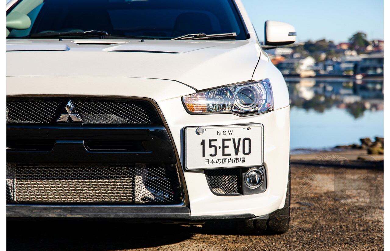 09/2021 Mitsubishi Lancer Evolution Final Edition (AWD) CJ MY15 4d Sedan White Turbo 2.0L