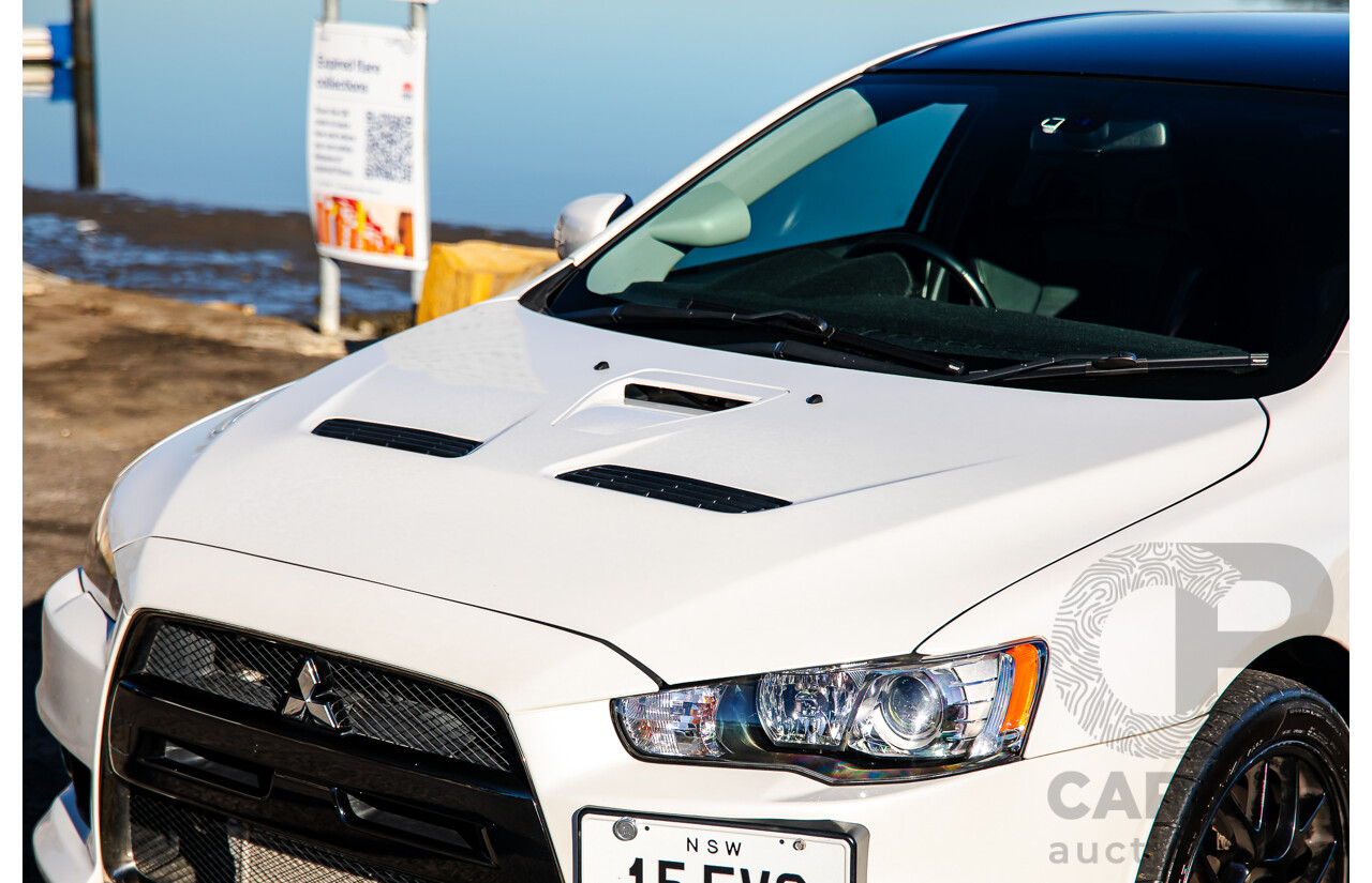 09/2021 Mitsubishi Lancer Evolution Final Edition (AWD) CJ MY15 4d Sedan White Turbo 2.0L