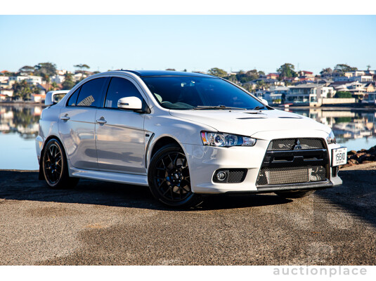 09/2021 Mitsubishi Lancer Evolution Final Edition (AWD) CJ MY15 4d Sedan White Turbo 2.0L