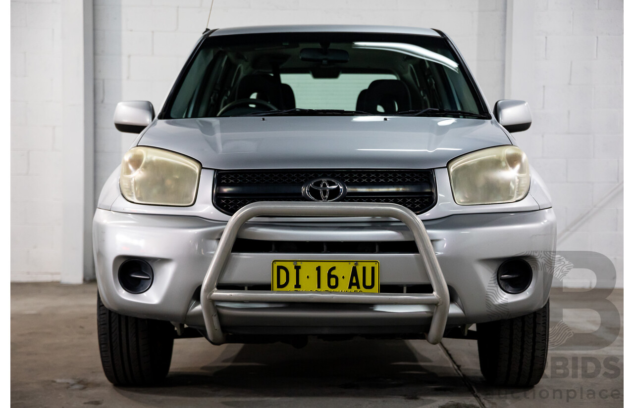 12/2003 Toyota Rav4 CV 4WD ACA23R 4d Wagon Silver 2.4L