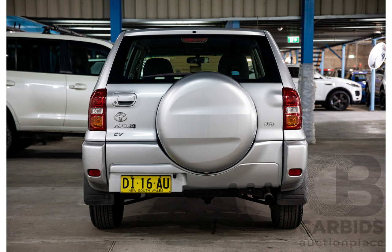 12/2003 Toyota Rav4 CV 4WD ACA23R 4d Wagon Silver 2.4L