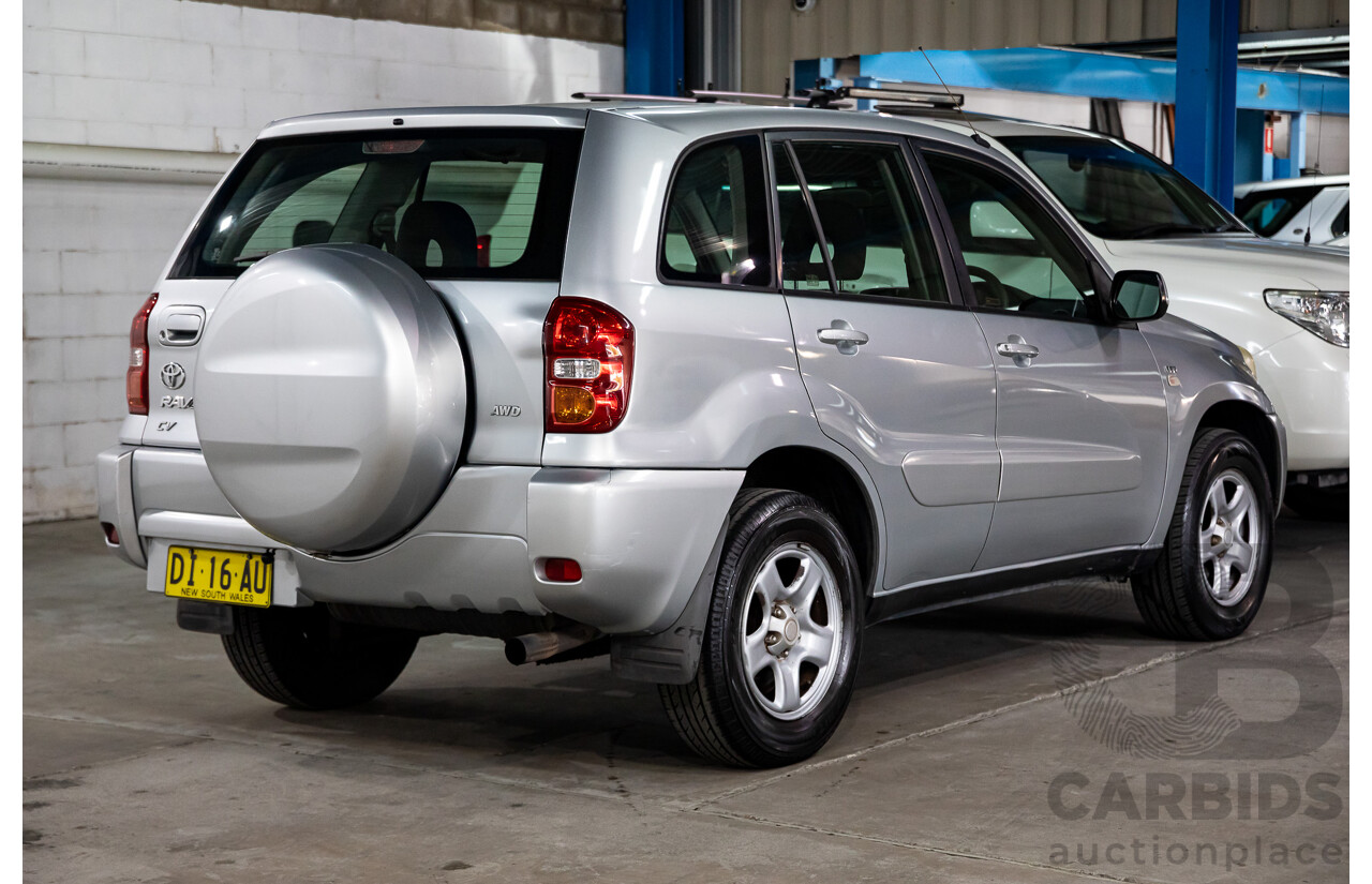 12/2003 Toyota Rav4 CV 4WD ACA23R 4d Wagon Silver 2.4L