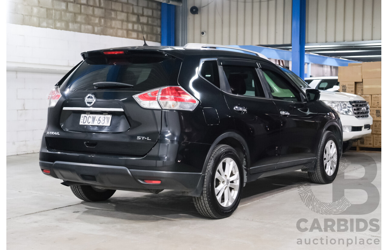 01/2015 Nissan X-Trail ST-L (FWD) CVT T32 4d Wagon Black 2.5L