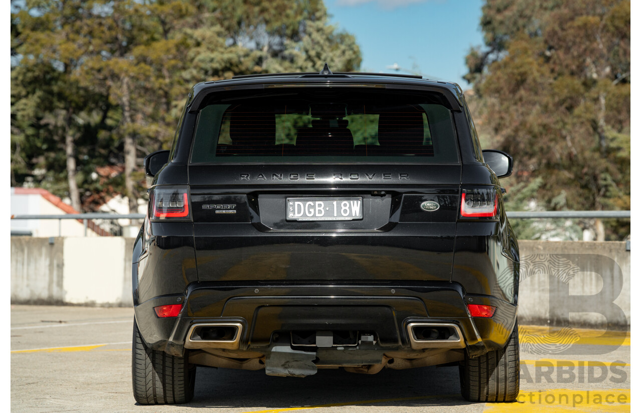 4/2018 Land Rover Range Rover Sport SDV6 HSE Dynamic (AWD) LW MY18 4d Wagon Ultimate Black Metallic Twin Turbo Diesel V6 3.0L