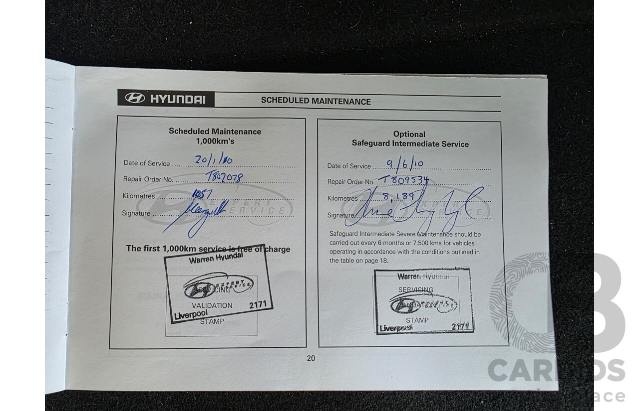 7/2009 Hyundai I30 cw SX 2.0L FWD MY09 4 Door Wagon Blue