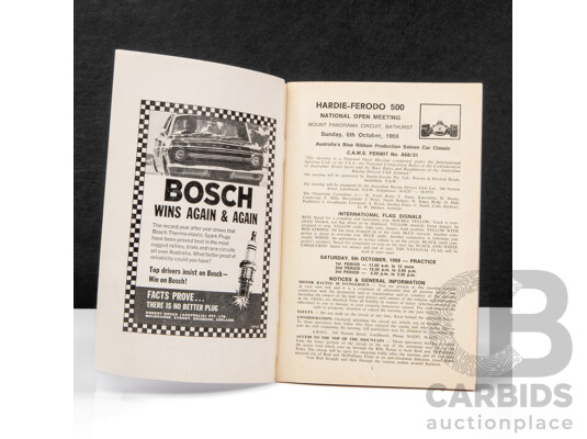 1660791 · Original Hardie-Ferodo 500 Race Program 1968