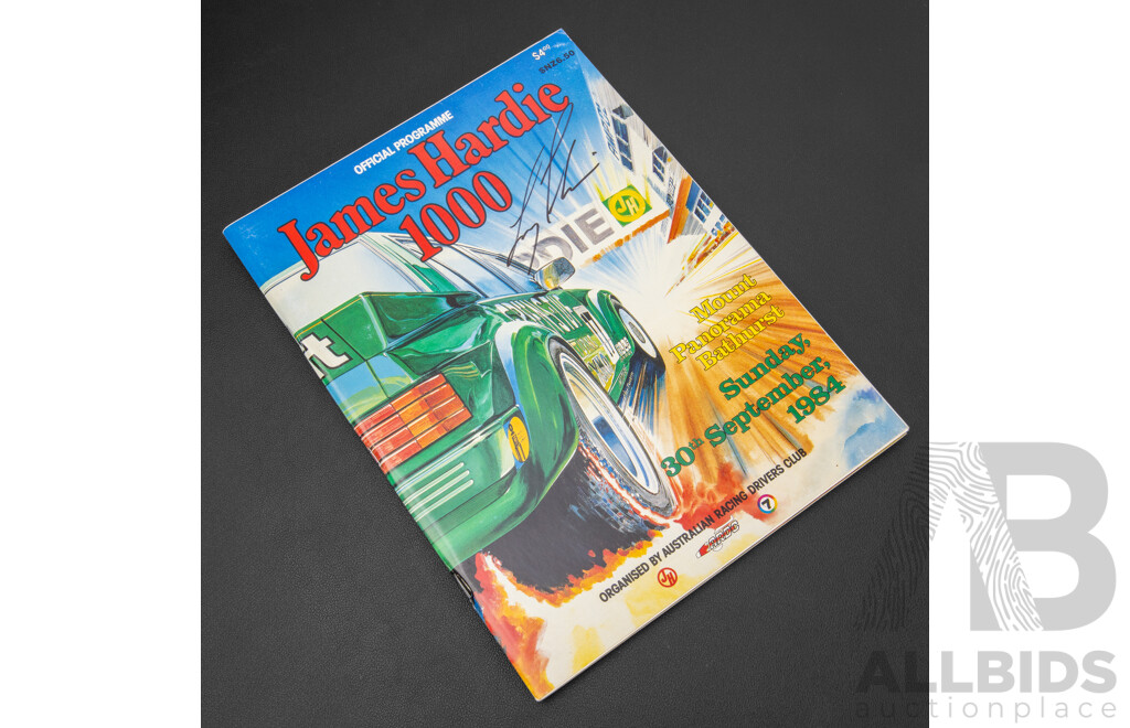 Vintage Signed James Hardie 1000 Official Race Program, 1984