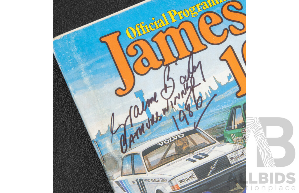 Vintage Signed James Hardie 1000 Official Race Program, 1986
