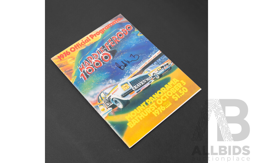 Vintage Signed Hardie-Ferodo 1000 Race Program, 1976