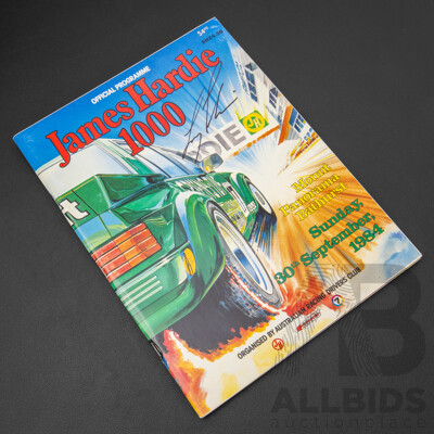 Vintage Signed James Hardie 1000 Official Race Program, 1984