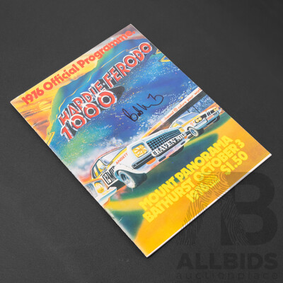 Vintage Signed Hardie-Ferodo 1000 Race Program, 1976