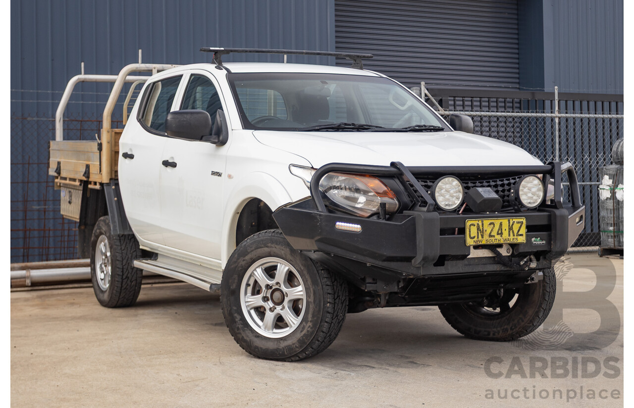 6/2017 Mitsubishi Triton GLX (4x4) MQ MY17 Dual Cab Utility White Turbo Diesel 2.4L