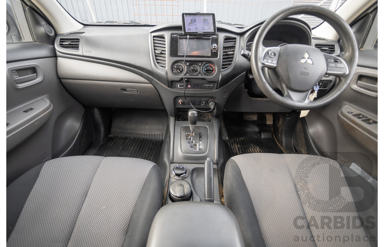 6/2017 Mitsubishi Triton GLX (4x4) MQ MY17 Dual Cab Utility White Turbo Diesel 2.4L