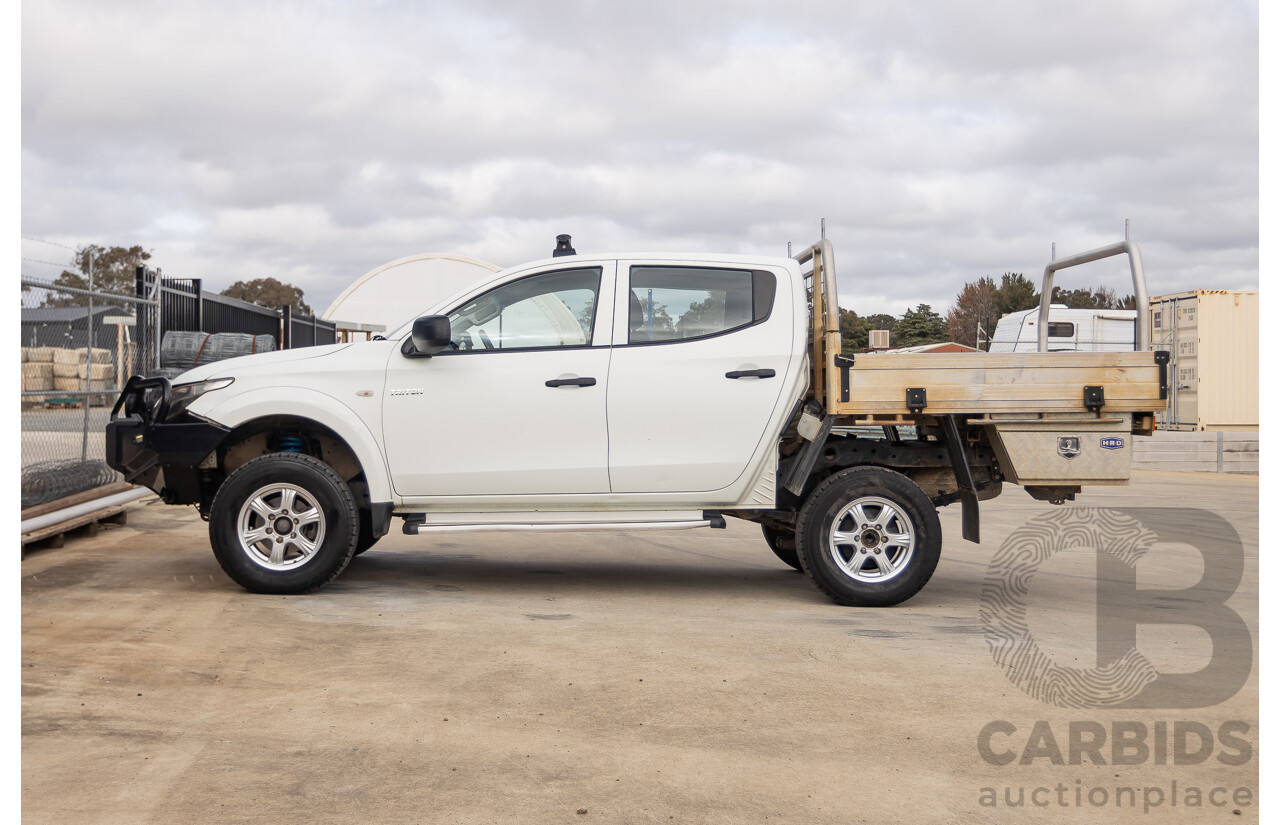 6/2017 Mitsubishi Triton GLX (4x4) MQ MY17 Dual Cab Utility White Turbo Diesel 2.4L