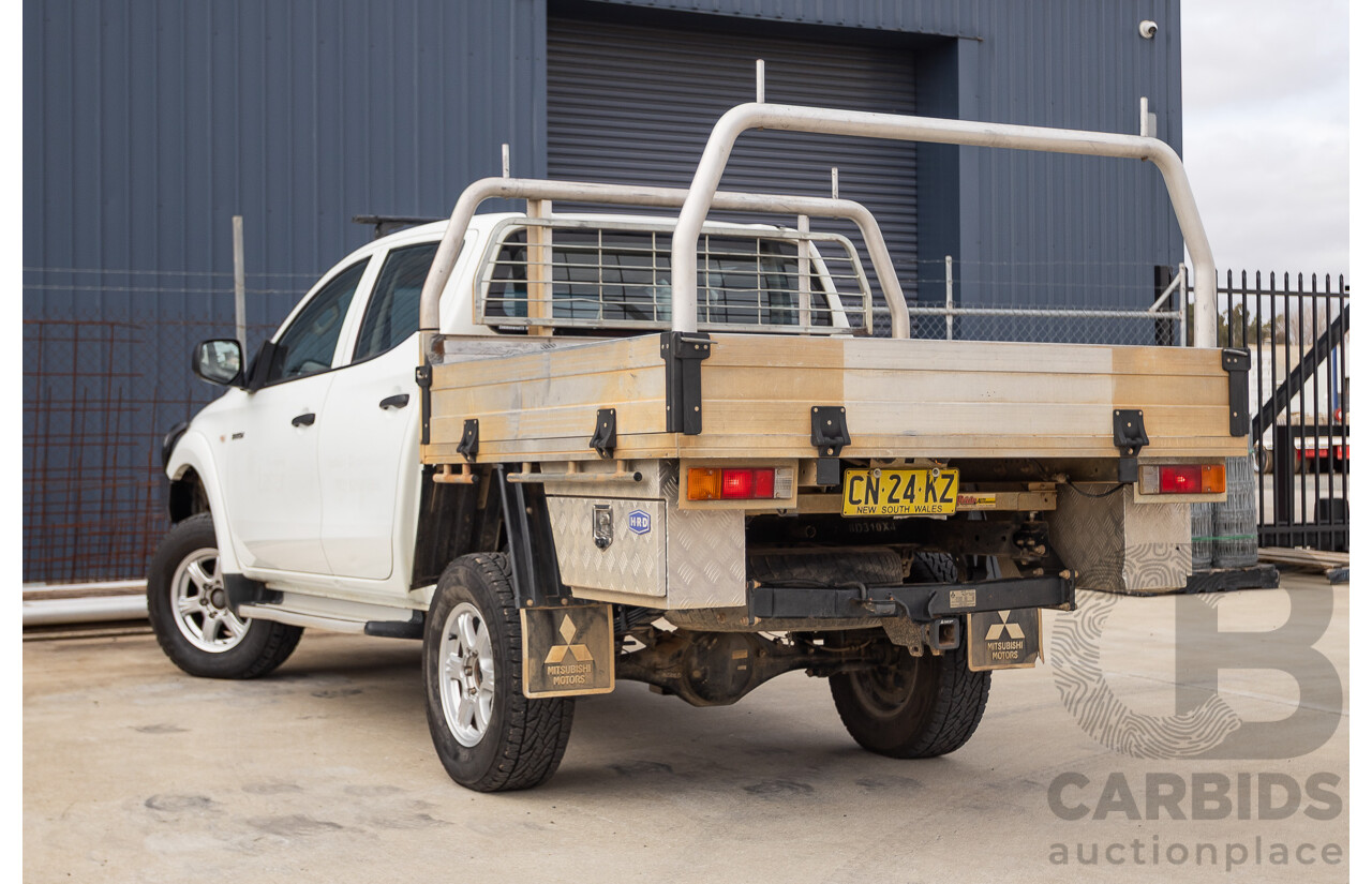 6/2017 Mitsubishi Triton GLX (4x4) MQ MY17 Dual Cab Utility White Turbo Diesel 2.4L