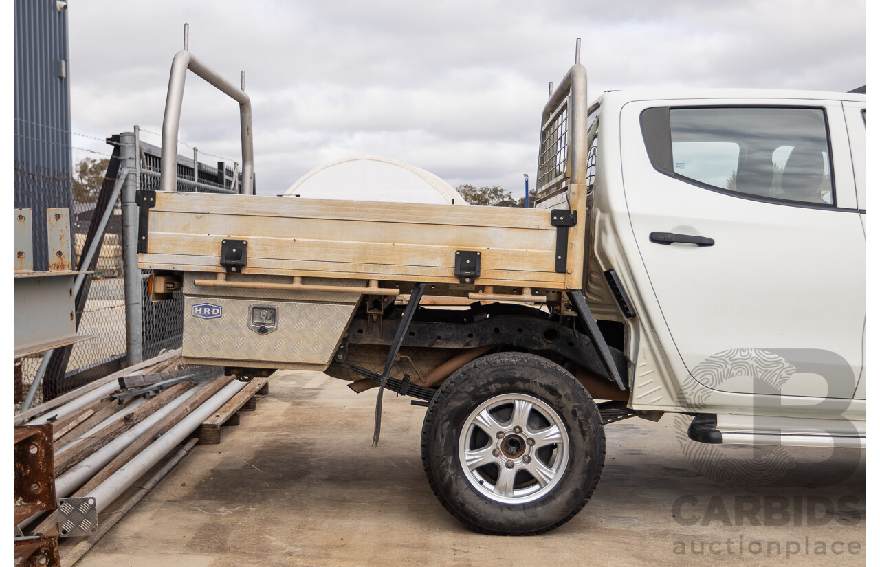 6/2017 Mitsubishi Triton GLX (4x4) MQ MY17 Dual Cab Utility White Turbo Diesel 2.4L