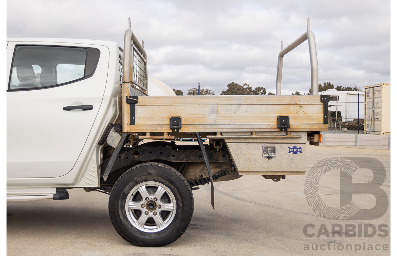 6/2017 Mitsubishi Triton GLX (4x4) MQ MY17 Dual Cab Utility White Turbo Diesel 2.4L