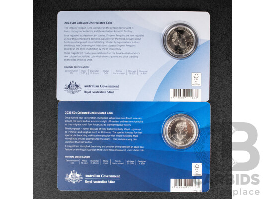 1660983 · Australian RAM Antarctic coloured Fifty Cent Coins