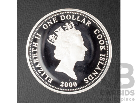 1660974 · Australian Perth Mint 2000 Silver Proof One Dollar Coin, Queen Mother .999