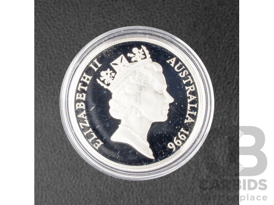 1660971 · Australian RAM 1996 Piedfort Silver Ten Dollar Coin, Southern Whale .925