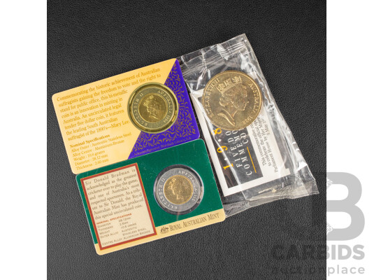 1660965 · Three Australian Five Dollar Coins Including 1988, 1994, 1996