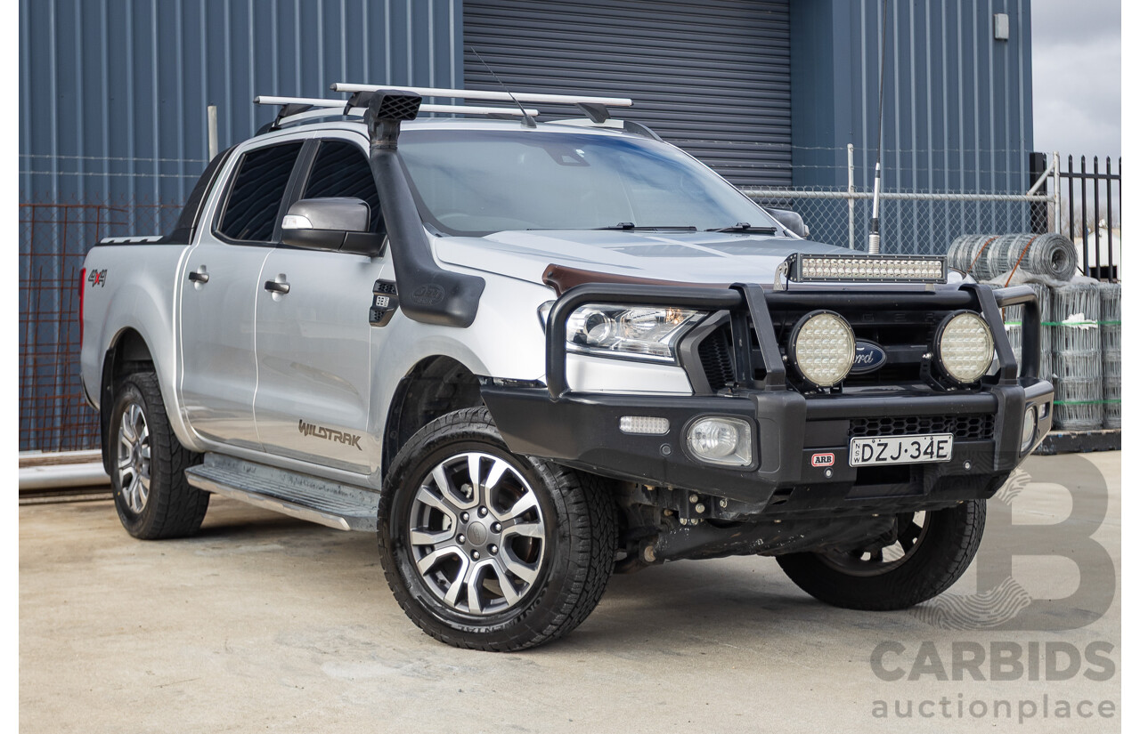7/2017 Ford Ranger Wildtrak 3.2 (4x4) PX MKII MY17 Update Dual Cab P/Up Ingot Silver Metallic Turbo Diesel 3.2L