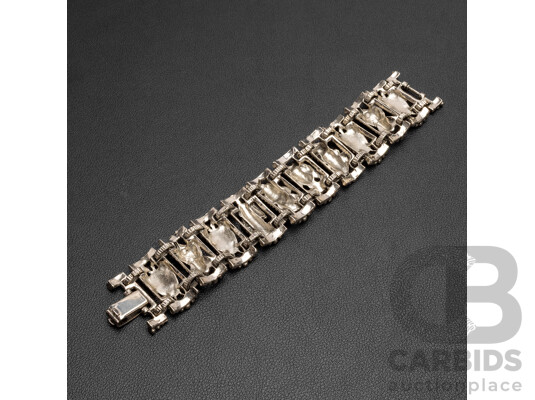 1662705 · Silver Tone Chess Themed Panel Link Bracelet. Length - 19cms