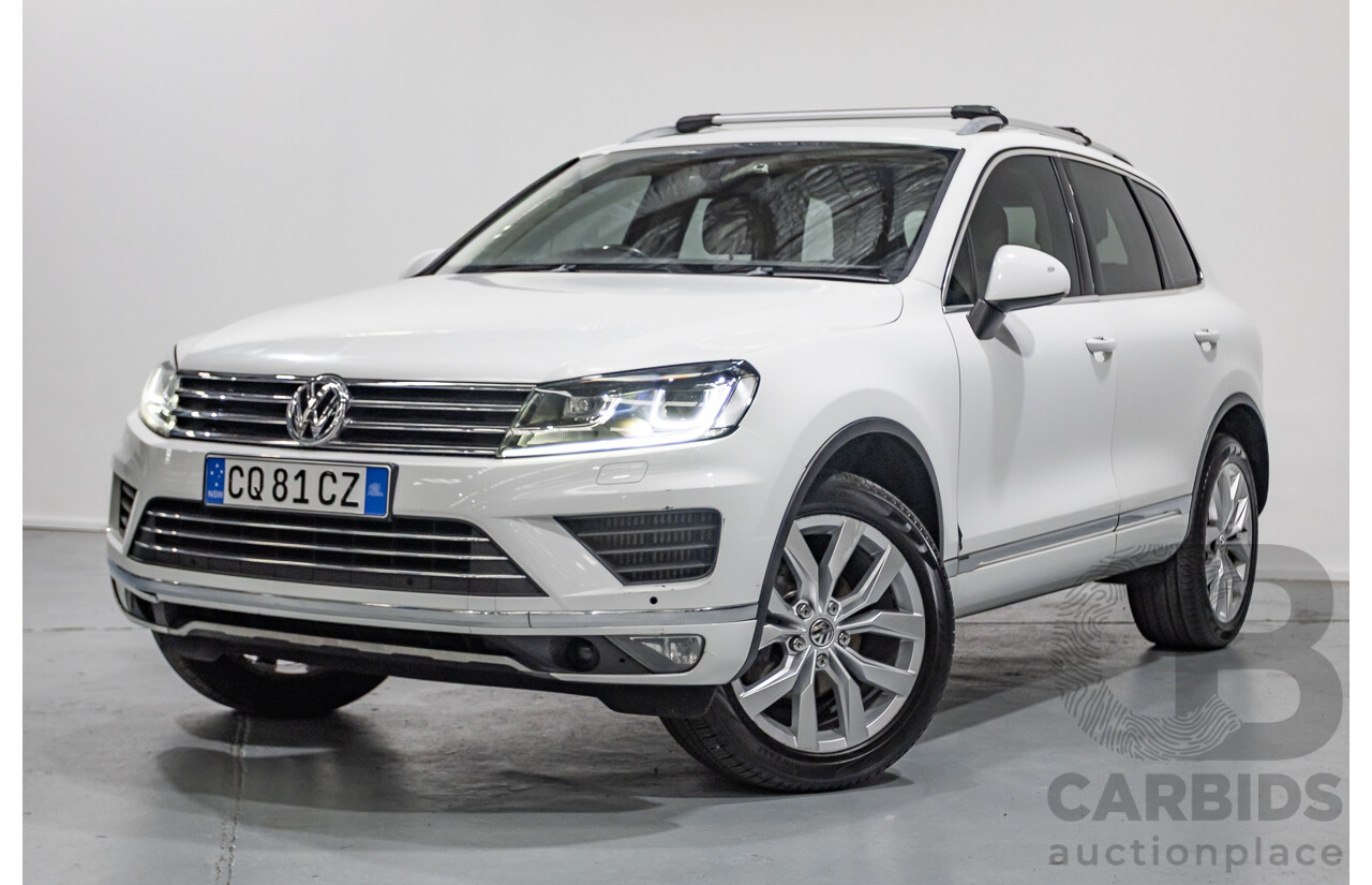 5/2016 Volkswagen Touareg V6 TDI (AWD) 7P MY16 4d Wagon Pure White Turbo Diesel V6 3.0L