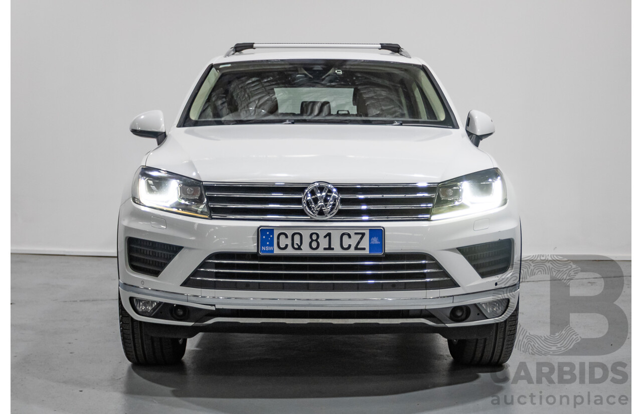 5/2016 Volkswagen Touareg V6 TDI (AWD) 7P MY16 4d Wagon Pure White Turbo Diesel V6 3.0L
