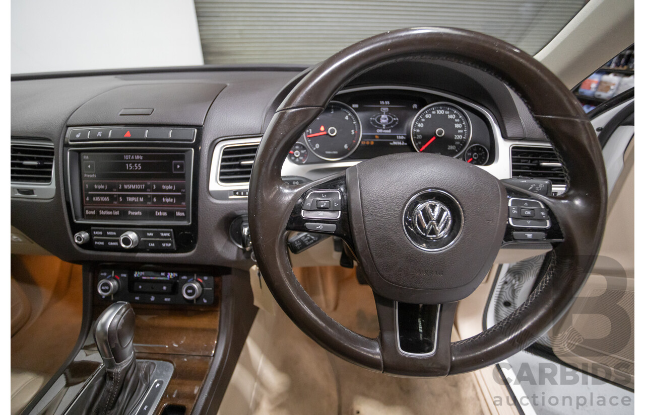 5/2016 Volkswagen Touareg V6 TDI (AWD) 7P MY16 4d Wagon Pure White Turbo Diesel V6 3.0L