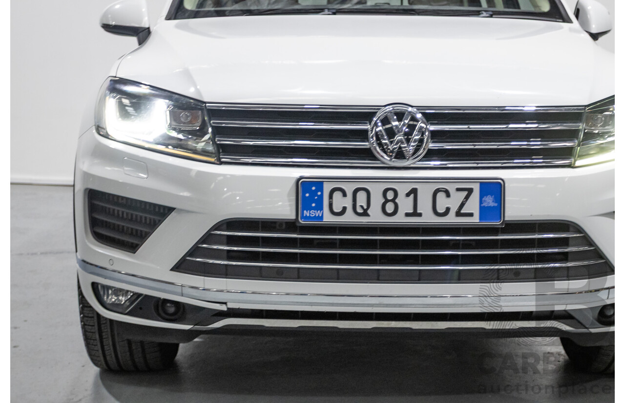 5/2016 Volkswagen Touareg V6 TDI (AWD) 7P MY16 4d Wagon Pure White Turbo Diesel V6 3.0L