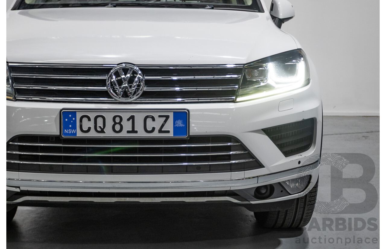 5/2016 Volkswagen Touareg V6 TDI (AWD) 7P MY16 4d Wagon Pure White Turbo Diesel V6 3.0L
