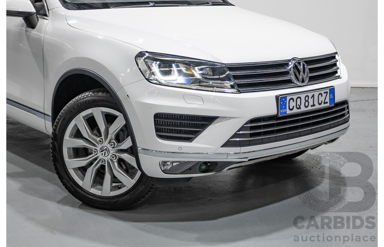 5/2016 Volkswagen Touareg V6 TDI (AWD) 7P MY16 4d Wagon Pure White Turbo Diesel V6 3.0L