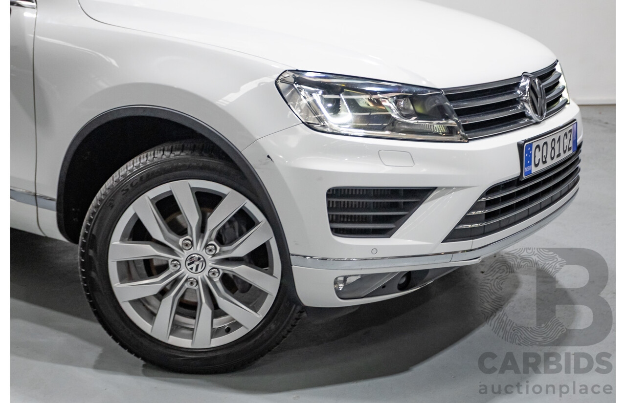 5/2016 Volkswagen Touareg V6 TDI (AWD) 7P MY16 4d Wagon Pure White Turbo Diesel V6 3.0L