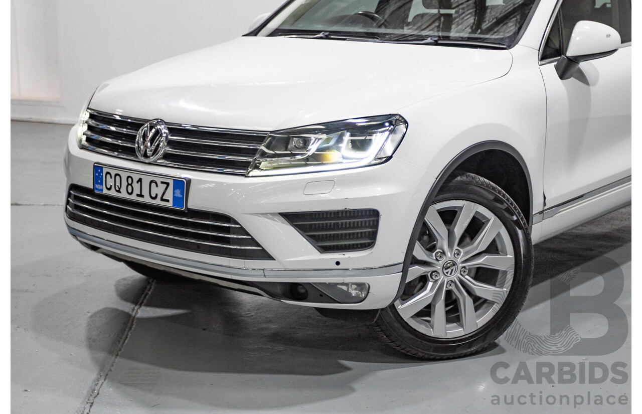 5/2016 Volkswagen Touareg V6 TDI (AWD) 7P MY16 4d Wagon Pure White Turbo Diesel V6 3.0L