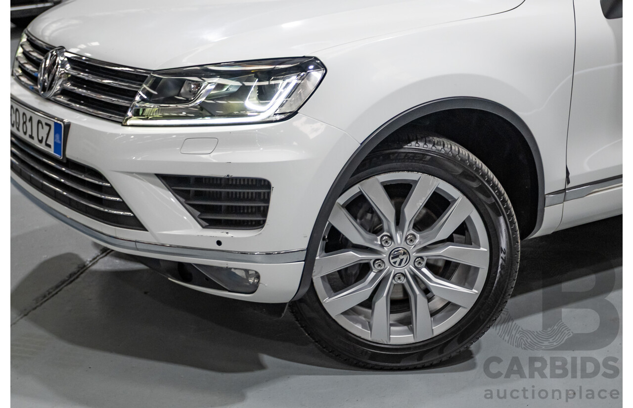 5/2016 Volkswagen Touareg V6 TDI (AWD) 7P MY16 4d Wagon Pure White Turbo Diesel V6 3.0L