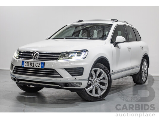 5/2016 Volkswagen Touareg V6 TDI (AWD) 7P MY16 4d Wagon Pure White Turbo Diesel V6 3.0L