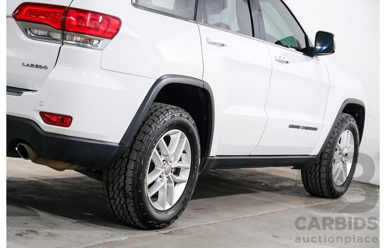 01/2018 Jeep Grand Cherokee LAREDO 4x4 WK MY17 4D Wagon White 3.0L
