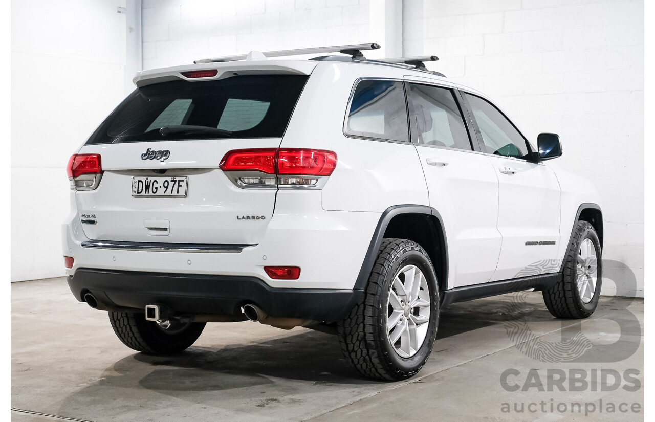 01/2018 Jeep Grand Cherokee LAREDO 4x4 WK MY17 4D Wagon White 3.0L