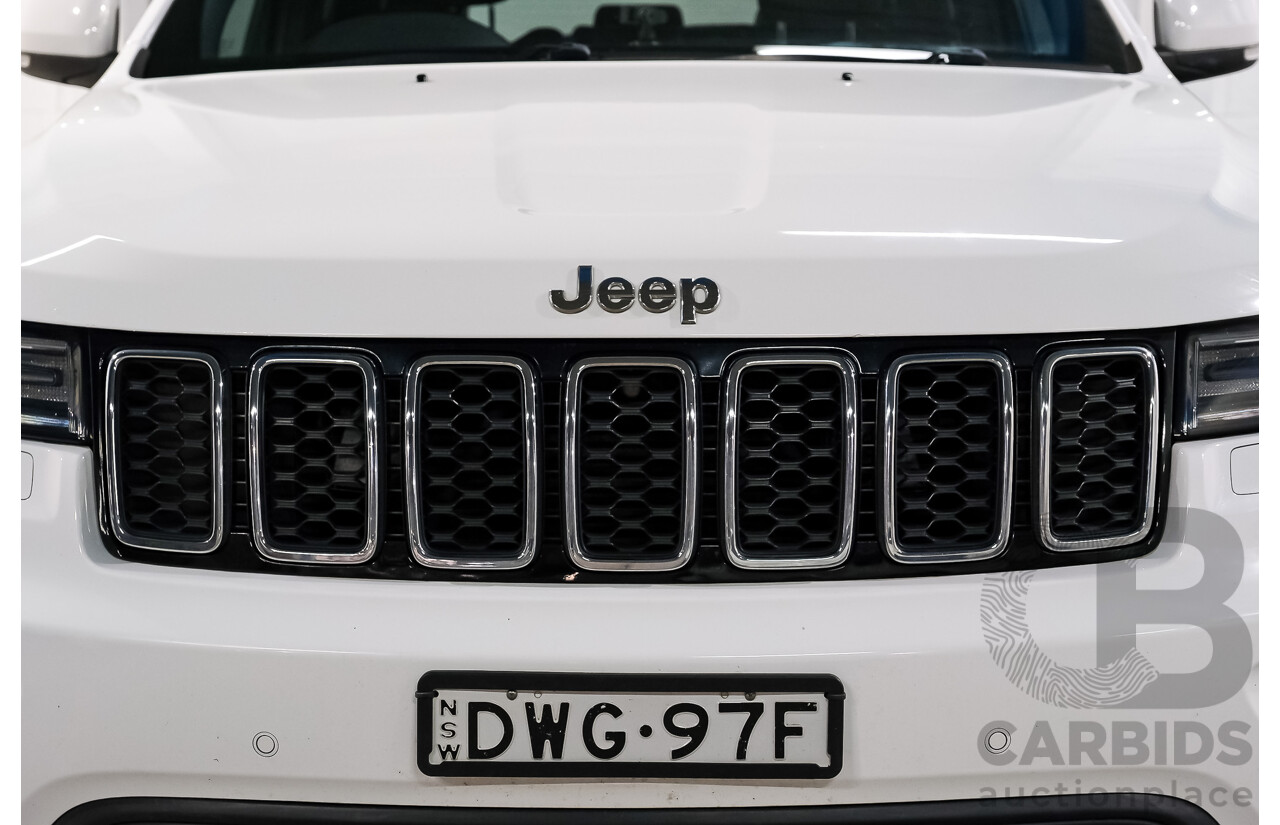 01/2018 Jeep Grand Cherokee LAREDO 4x4 WK MY17 4D Wagon White 3.0L