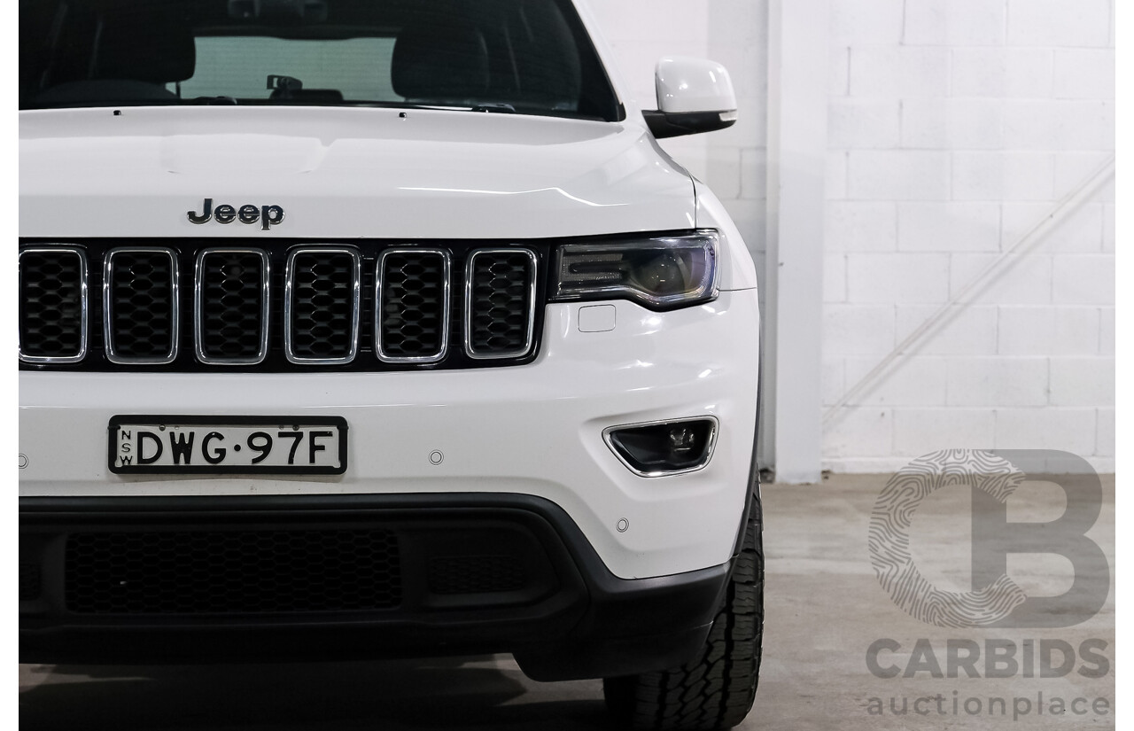 01/2018 Jeep Grand Cherokee LAREDO 4x4 WK MY17 4D Wagon White 3.0L
