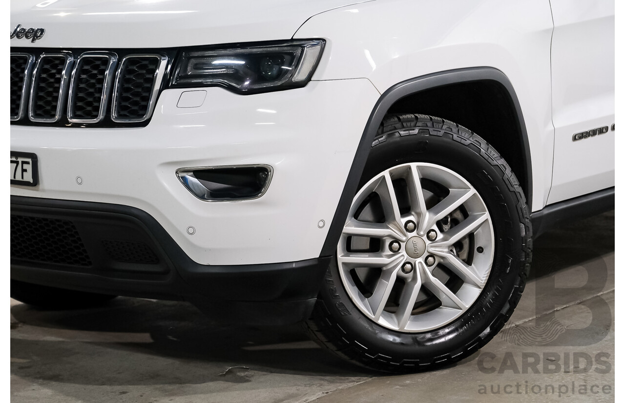 01/2018 Jeep Grand Cherokee LAREDO 4x4 WK MY17 4D Wagon White 3.0L