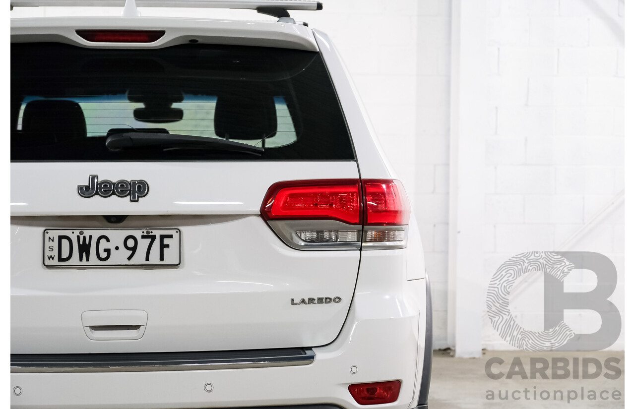 01/2018 Jeep Grand Cherokee LAREDO 4x4 WK MY17 4D Wagon White 3.0L