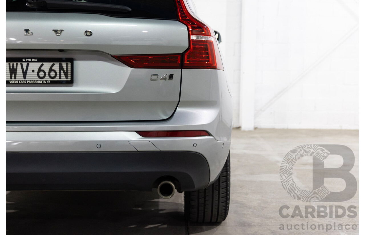 06/2018 Volvo Xc60 D4 MOMENTUM (AWD) AWD 246 MY19 4D Wagon Electric Silver Diesel Turbo 2.0L