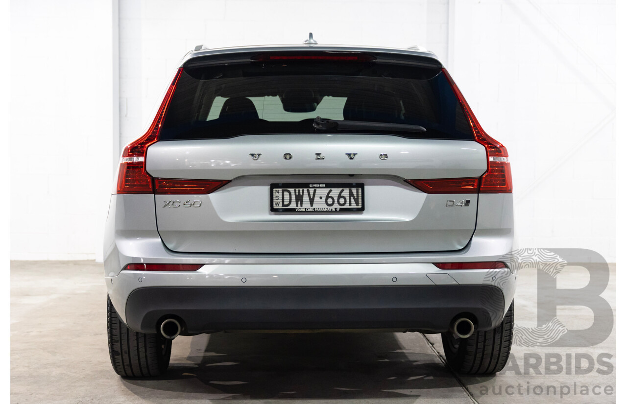 06/2018 Volvo Xc60 D4 MOMENTUM (AWD) AWD 246 MY19 4D Wagon Electric Silver Diesel Turbo 2.0L